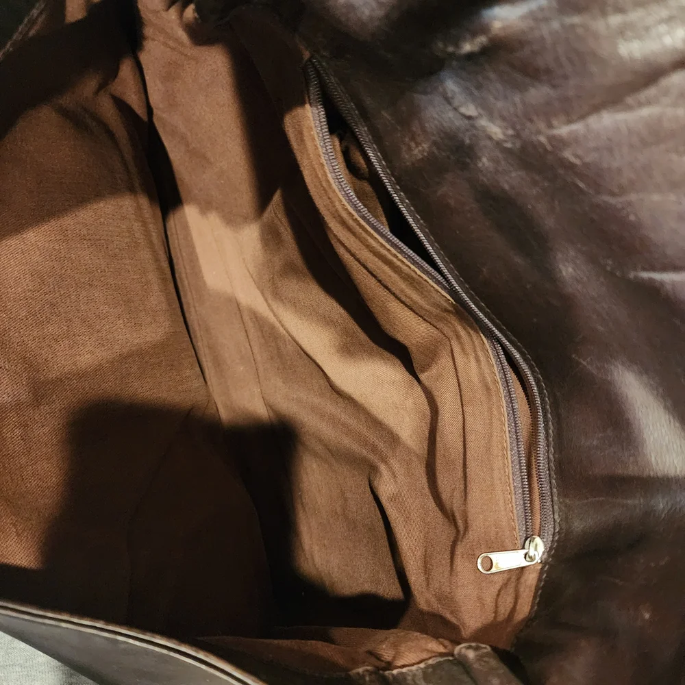 Casa Lopez Brown Leather Briefcase